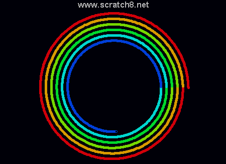 scratch创意编程案例神笔马良之会动的彩虹圈